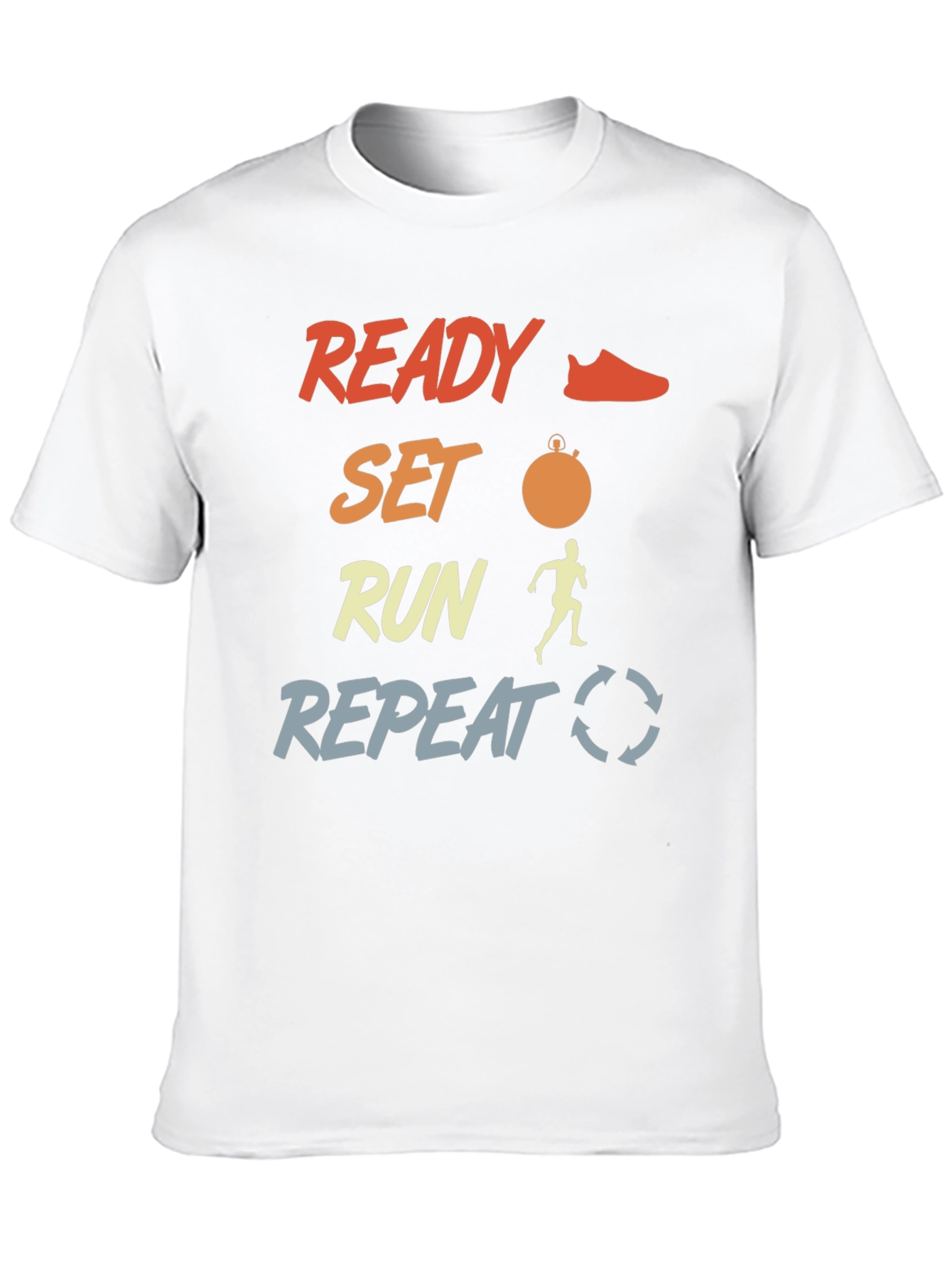 Ready Set Run Mens Graphic Tee