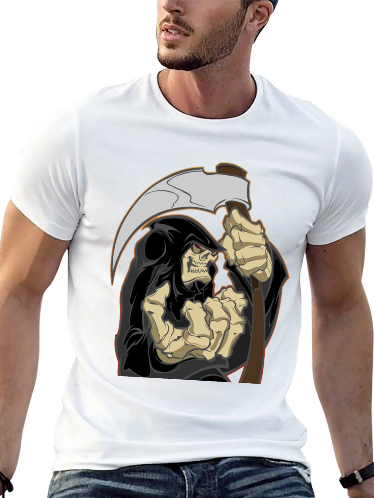 Grim Reaper Graphic T-Shirt - Mens Black Tee