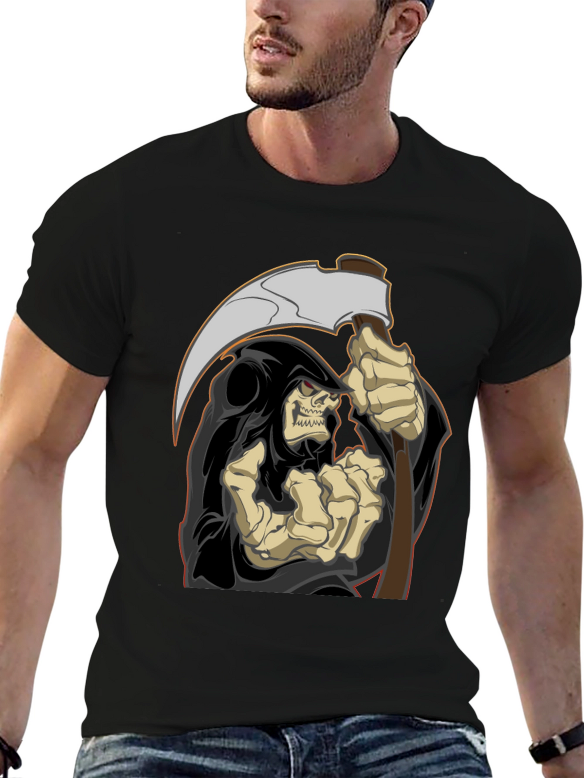 Grim Reaper Graphic T-Shirt - Mens Black Tee