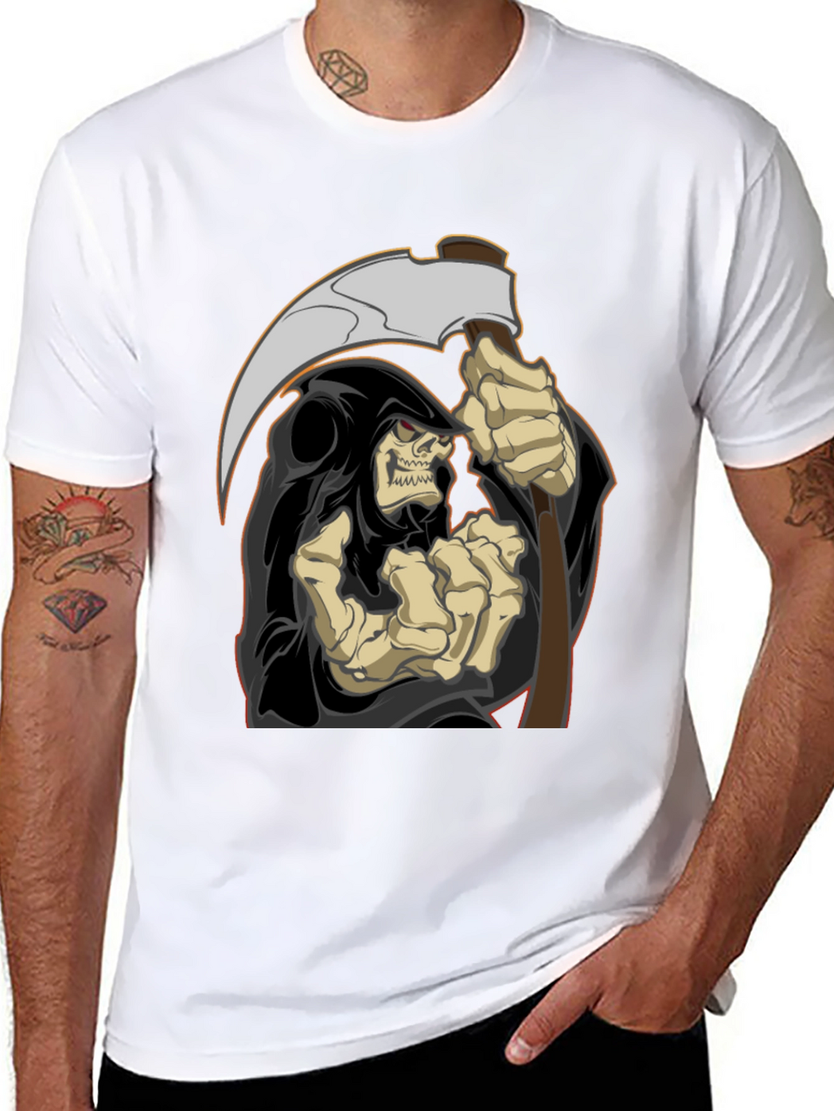 Grim Reaper Graphic T-Shirt - Mens Black Tee