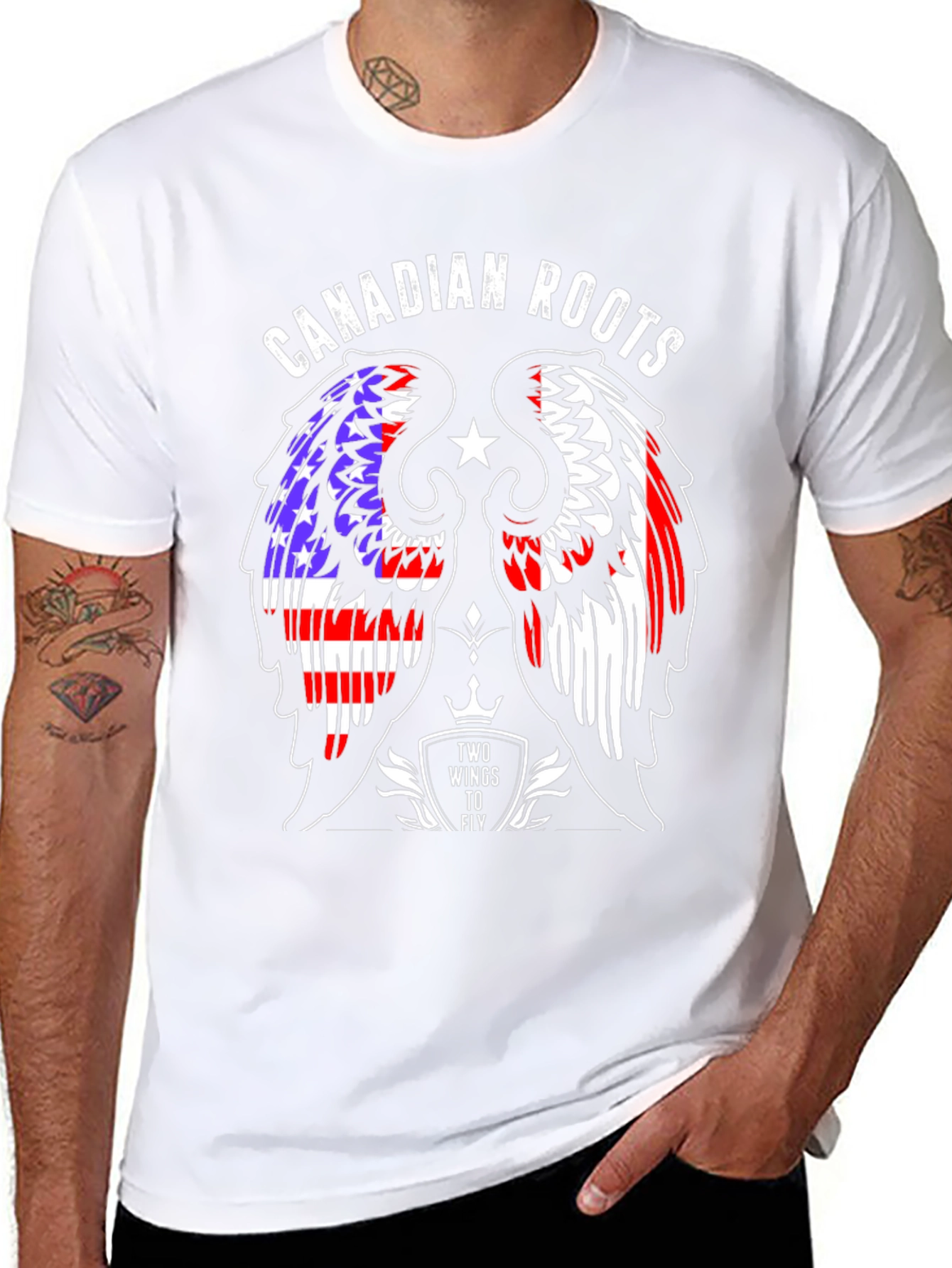 Canadian Roots T-Shirt - Two Wings to Fly