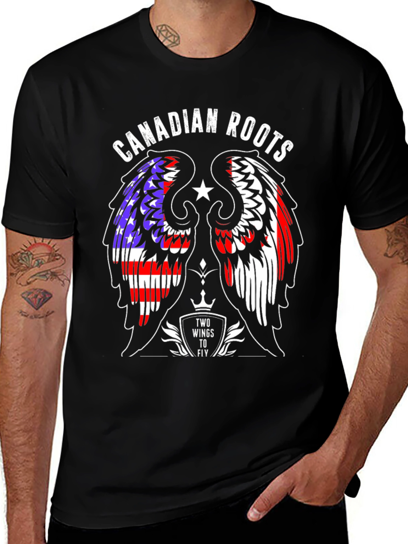 Canadian Roots T-Shirt - Two Wings to Fly