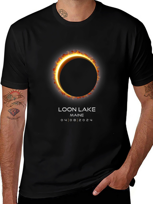 Solar Eclipse T-Shirt - Loon Lake Maine 04/08/2024