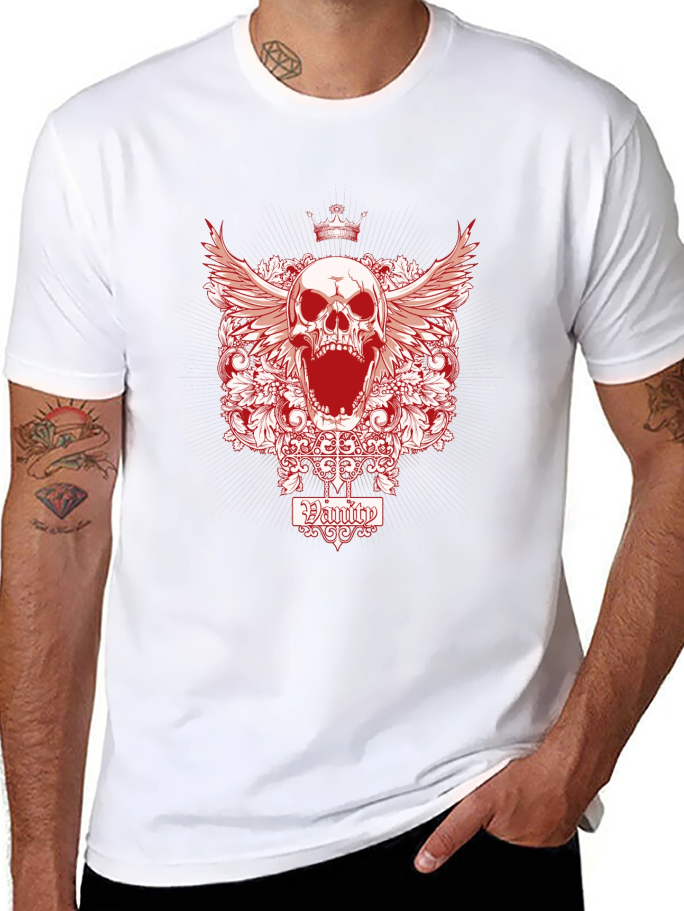 Vanity Skull Graphic T-Shirt