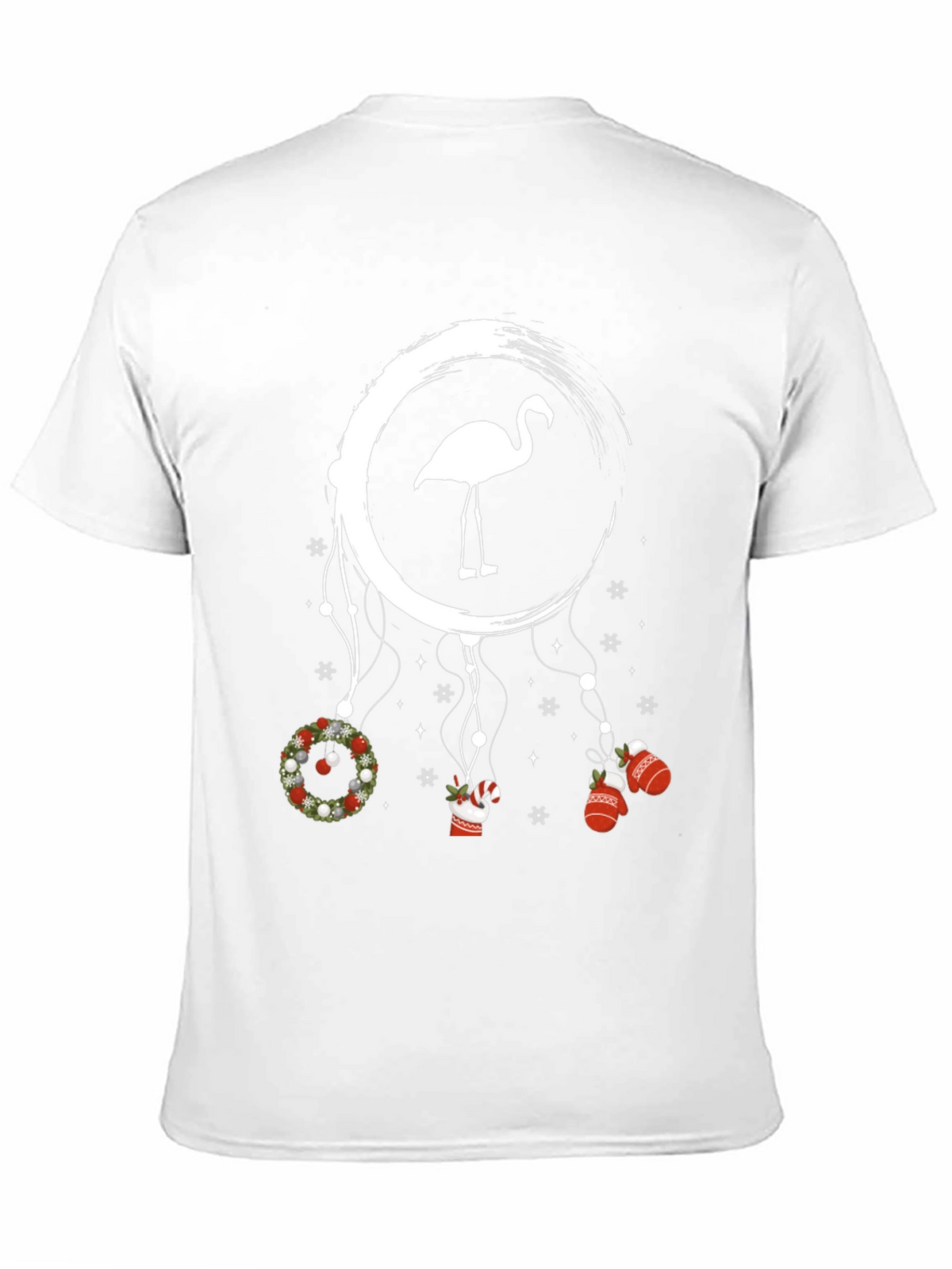 Festive Flamingo Christmas Graphic Tee