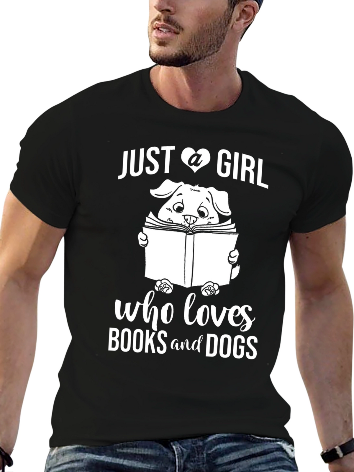 Just a Girl Who Loves Books & Dogs T-Shirt