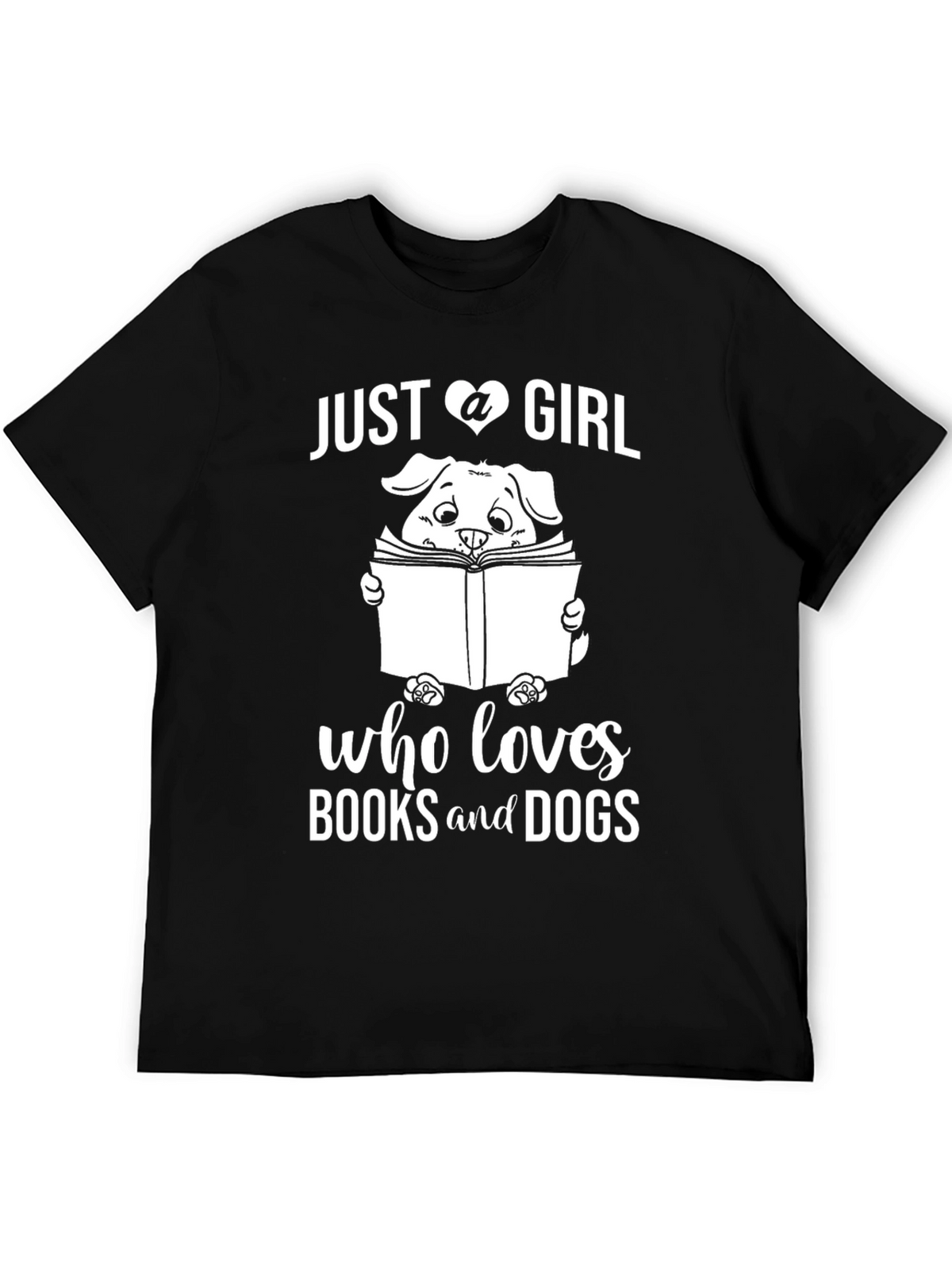 Just a Girl Who Loves Books & Dogs T-Shirt