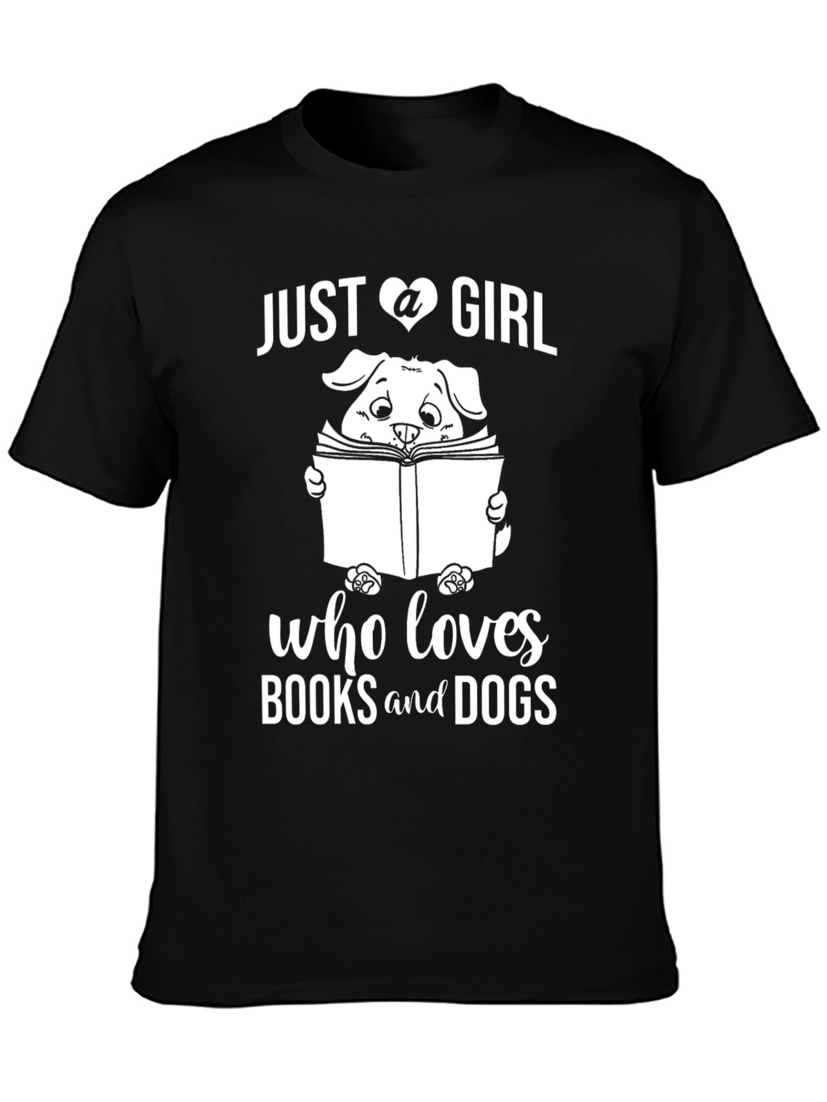 Just a Girl Who Loves Books & Dogs T-Shirt