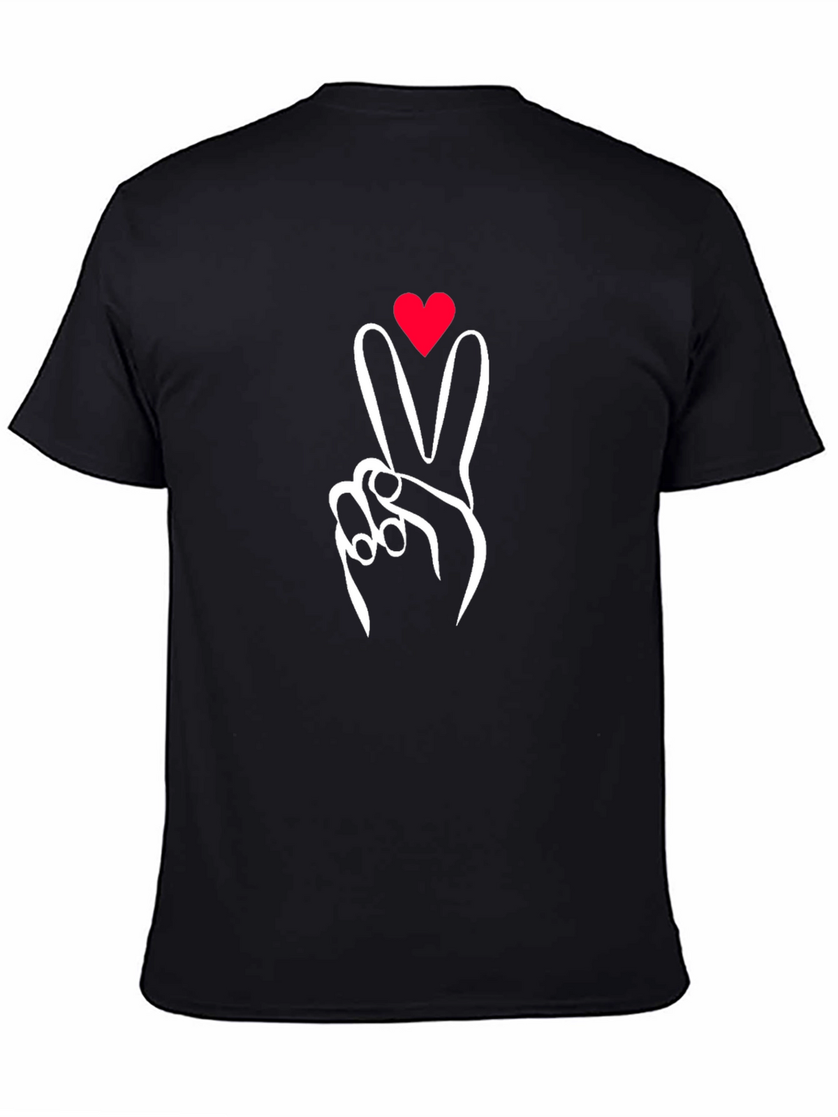 Peace Love Sign Graphic Tee - Black