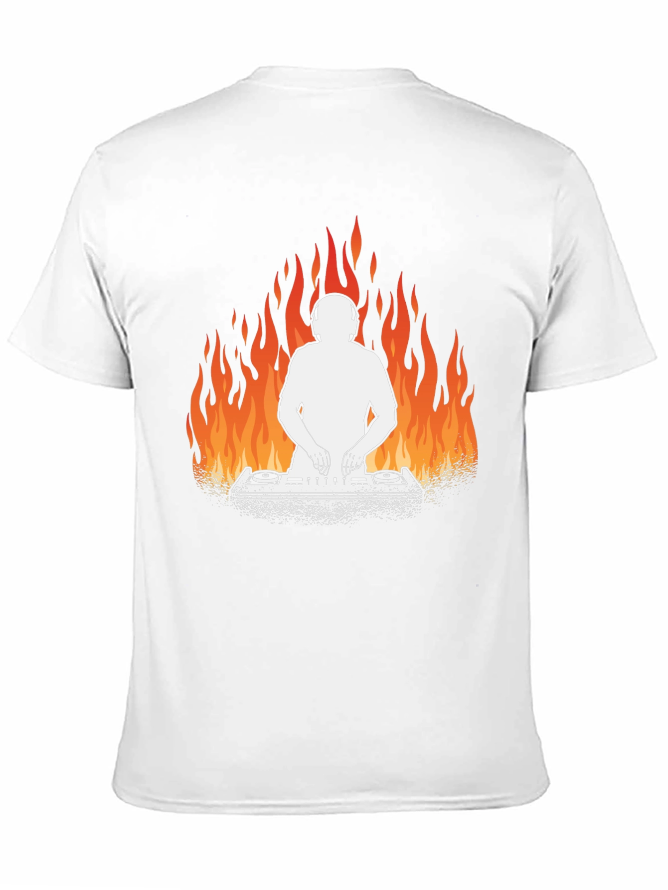 DJ on Fire Graphic Tee - Cool Black T-Shirt