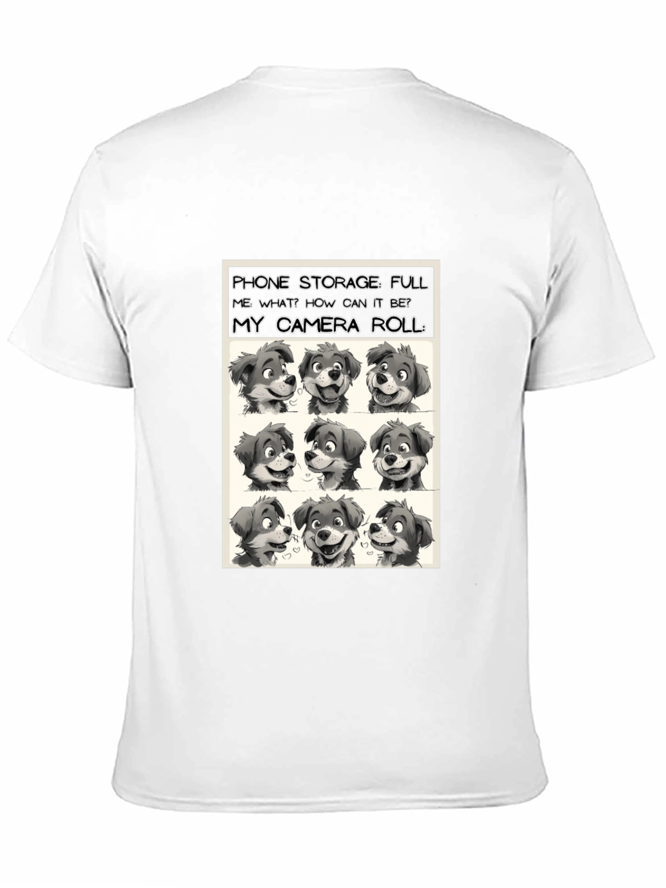 Dog Camera Roll T-Shirt - Funny Pet Lover Tee