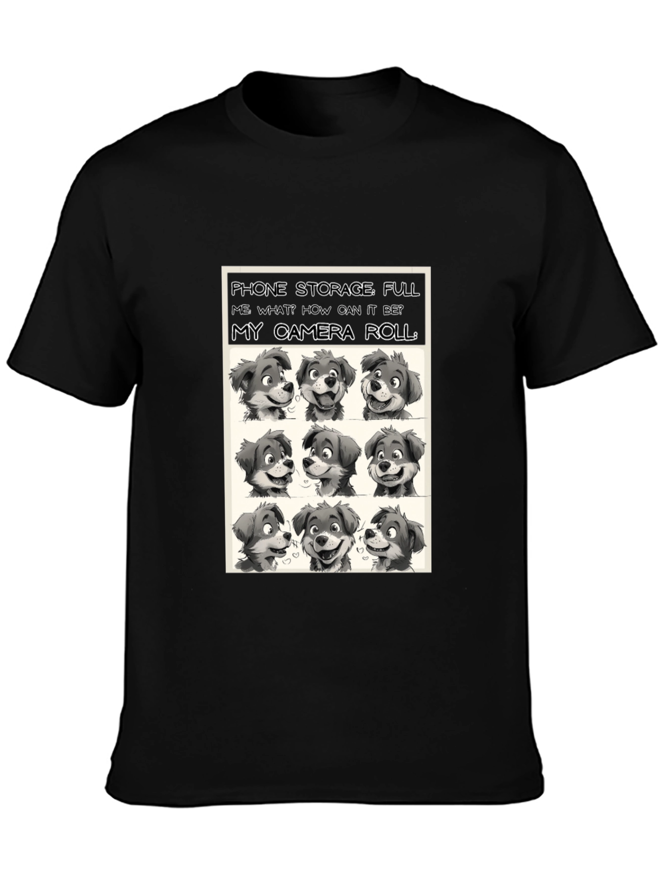 Dog Camera Roll T-Shirt - Funny Pet Lover Tee