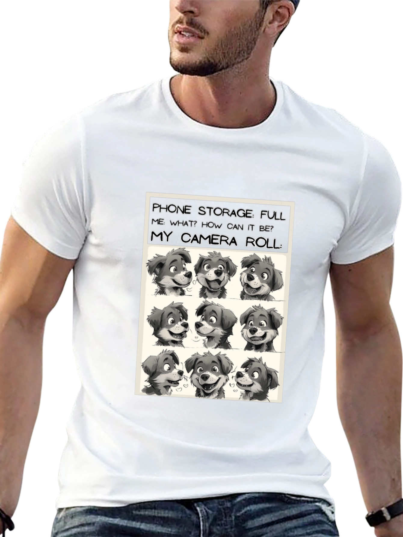 Dog Camera Roll T-Shirt - Funny Pet Lover Tee