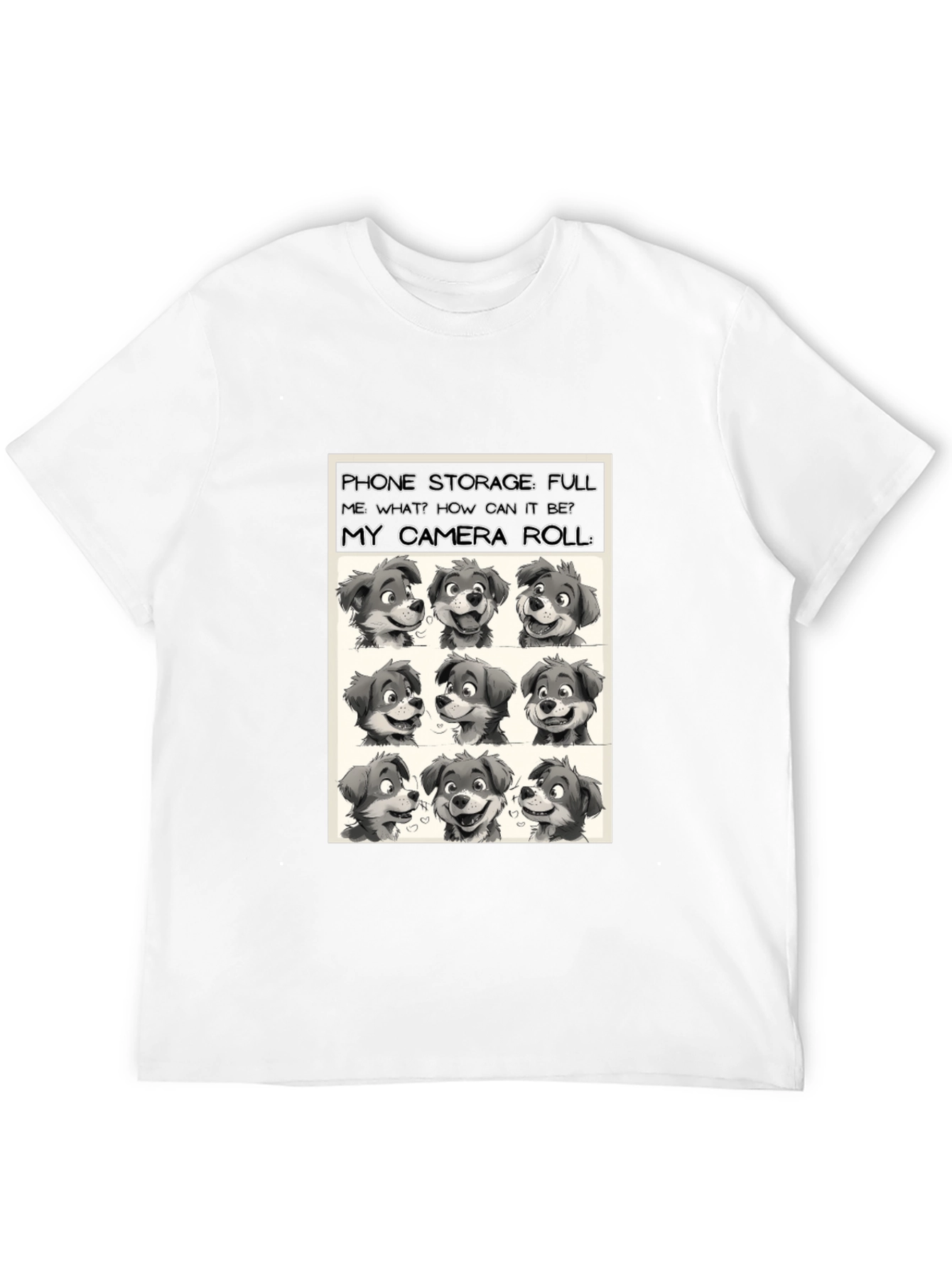 Dog Camera Roll T-Shirt - Funny Pet Lover Tee