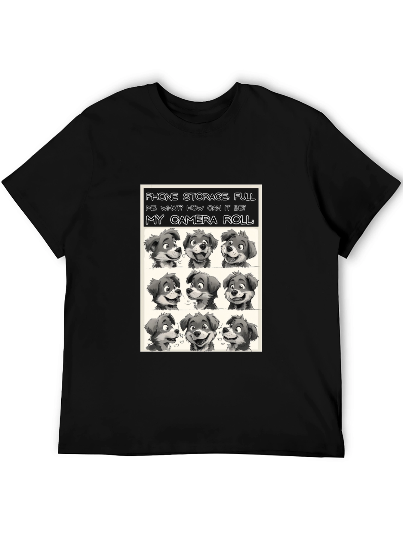 Dog Camera Roll T-Shirt - Funny Pet Lover Tee
