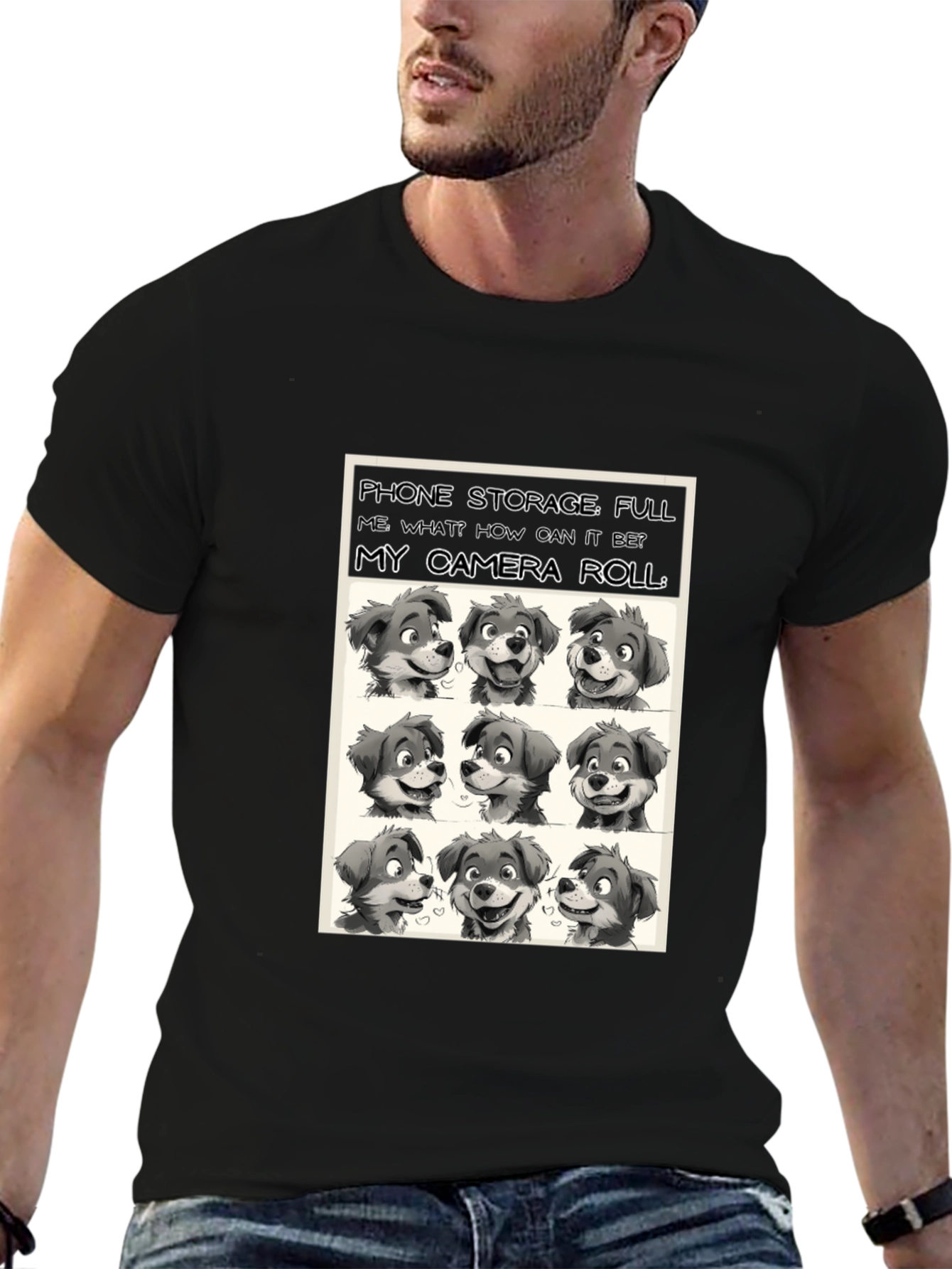 Dog Camera Roll T-Shirt - Funny Pet Lover Tee