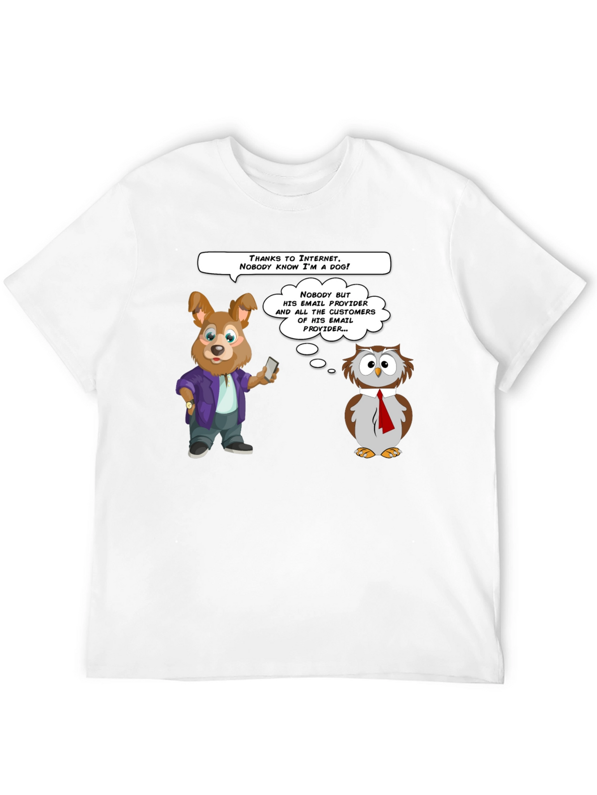 Funny Internet Dog & Owl T-Shirt