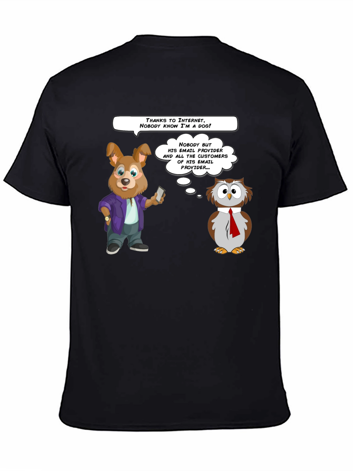 Funny Internet Dog & Owl T-Shirt