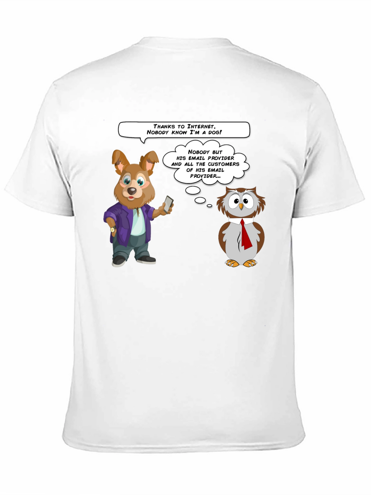 Funny Internet Dog & Owl T-Shirt