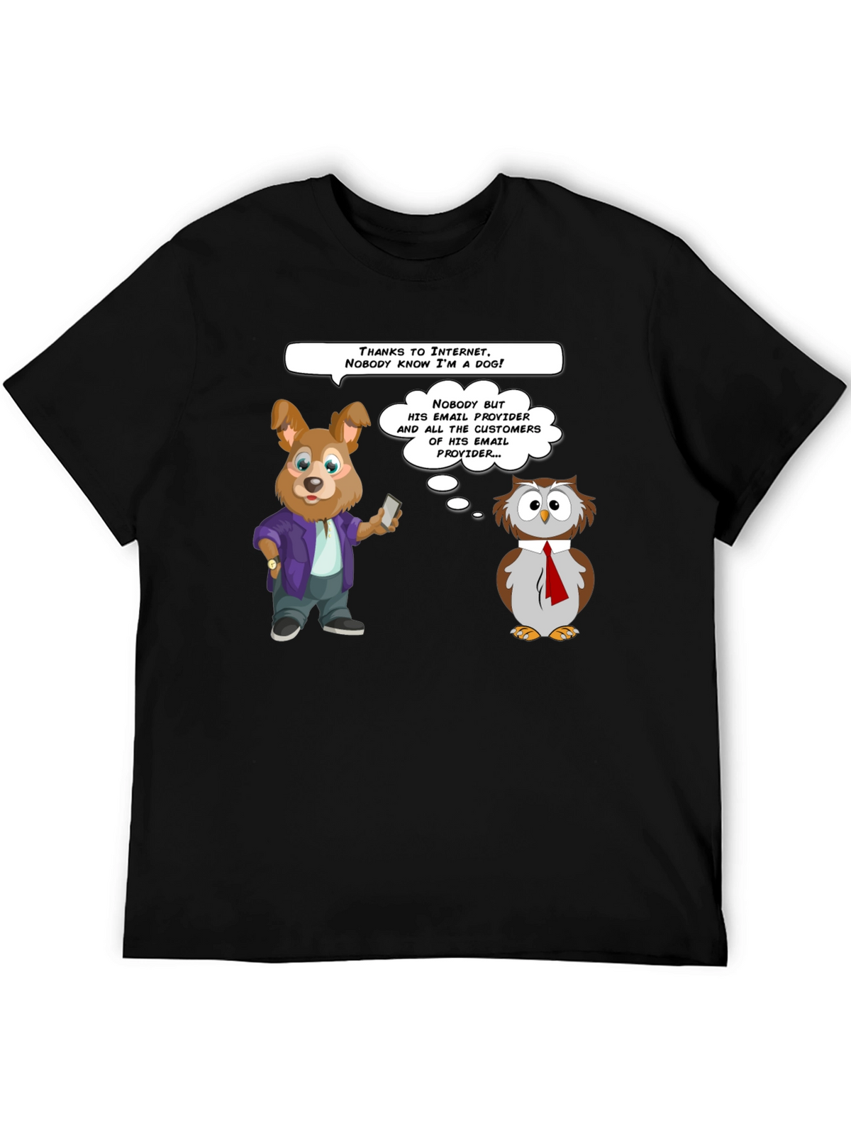 Funny Internet Dog & Owl T-Shirt
