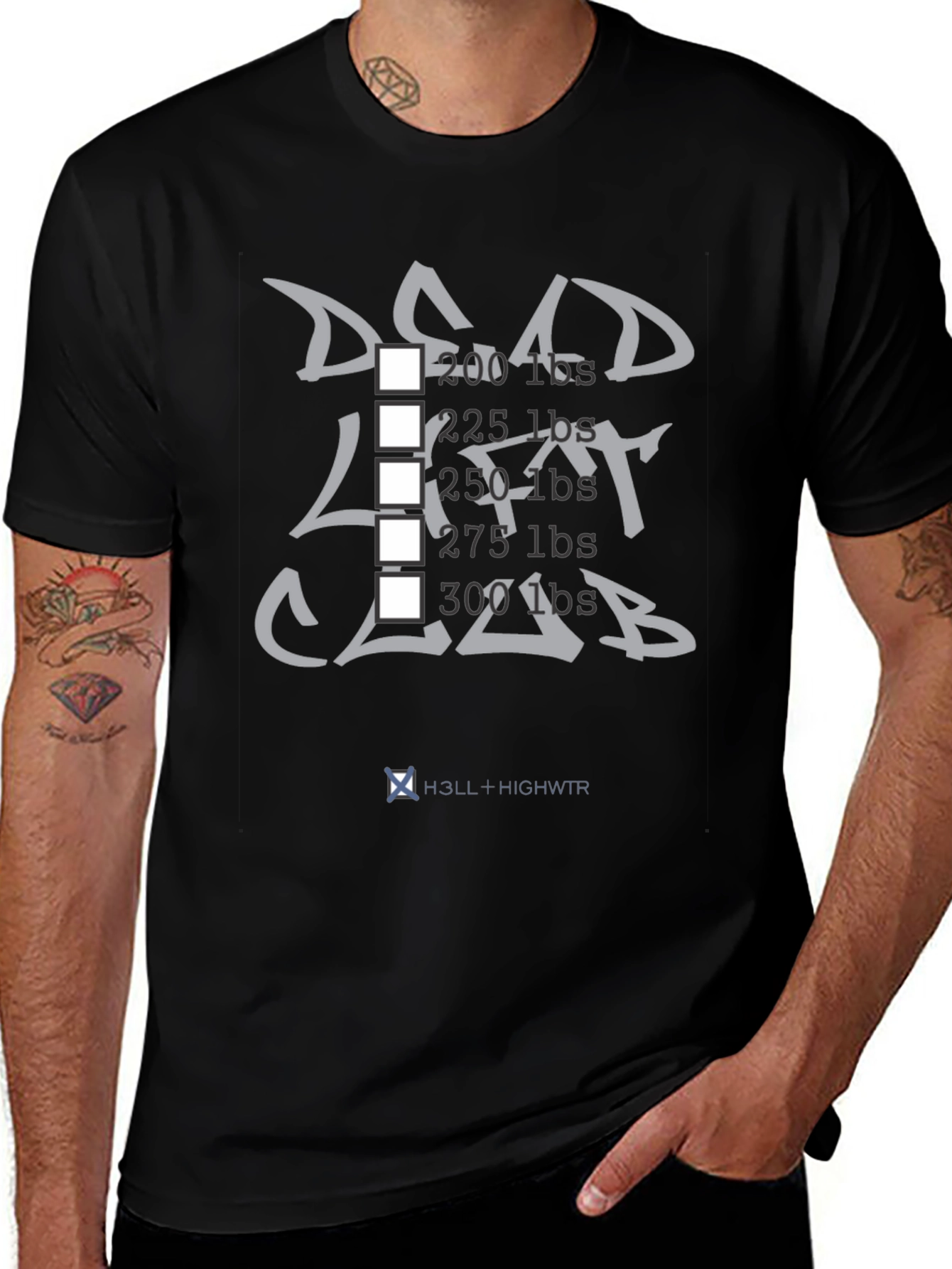 Deadlift Club T-Shirt - Black Weightlifting Tee