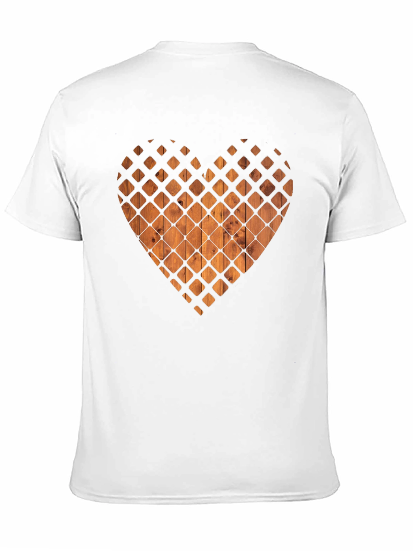 Wooden Heart Graphic Tee - Stylish Black T-Shirt