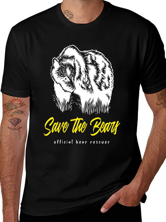 Save The Bears Graphic T-Shirt - Official Bear Rescuer Tee
