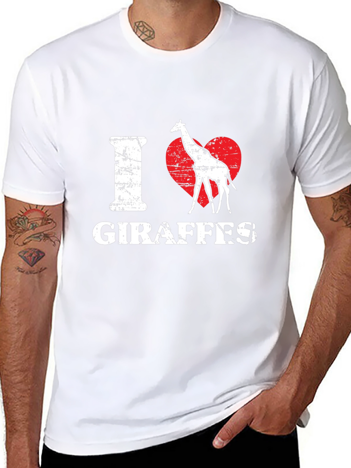 I Heart Giraffes T-Shirt - Unisex Graphic Tee