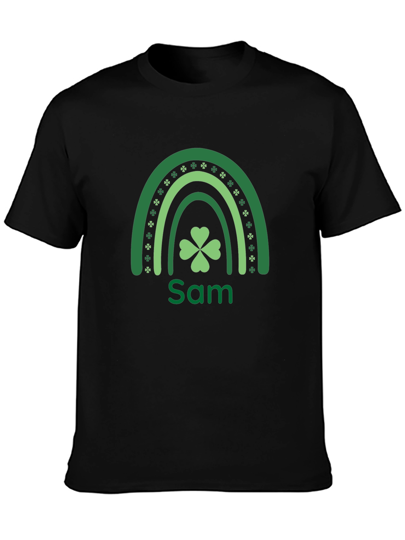 St. Patricks Day Personalized Rainbow Shamrock T-Shirt