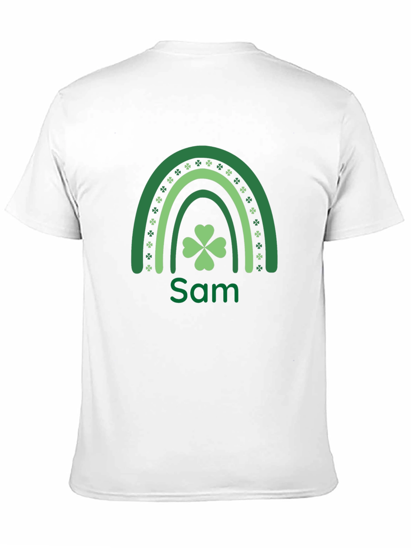 St. Patricks Day Personalized Rainbow Shamrock T-Shirt