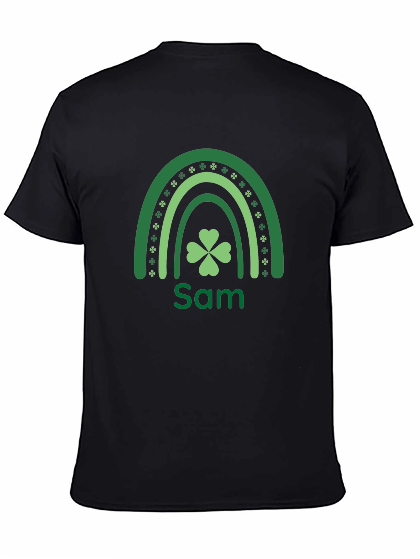 St. Patricks Day Personalized Rainbow Shamrock T-Shirt