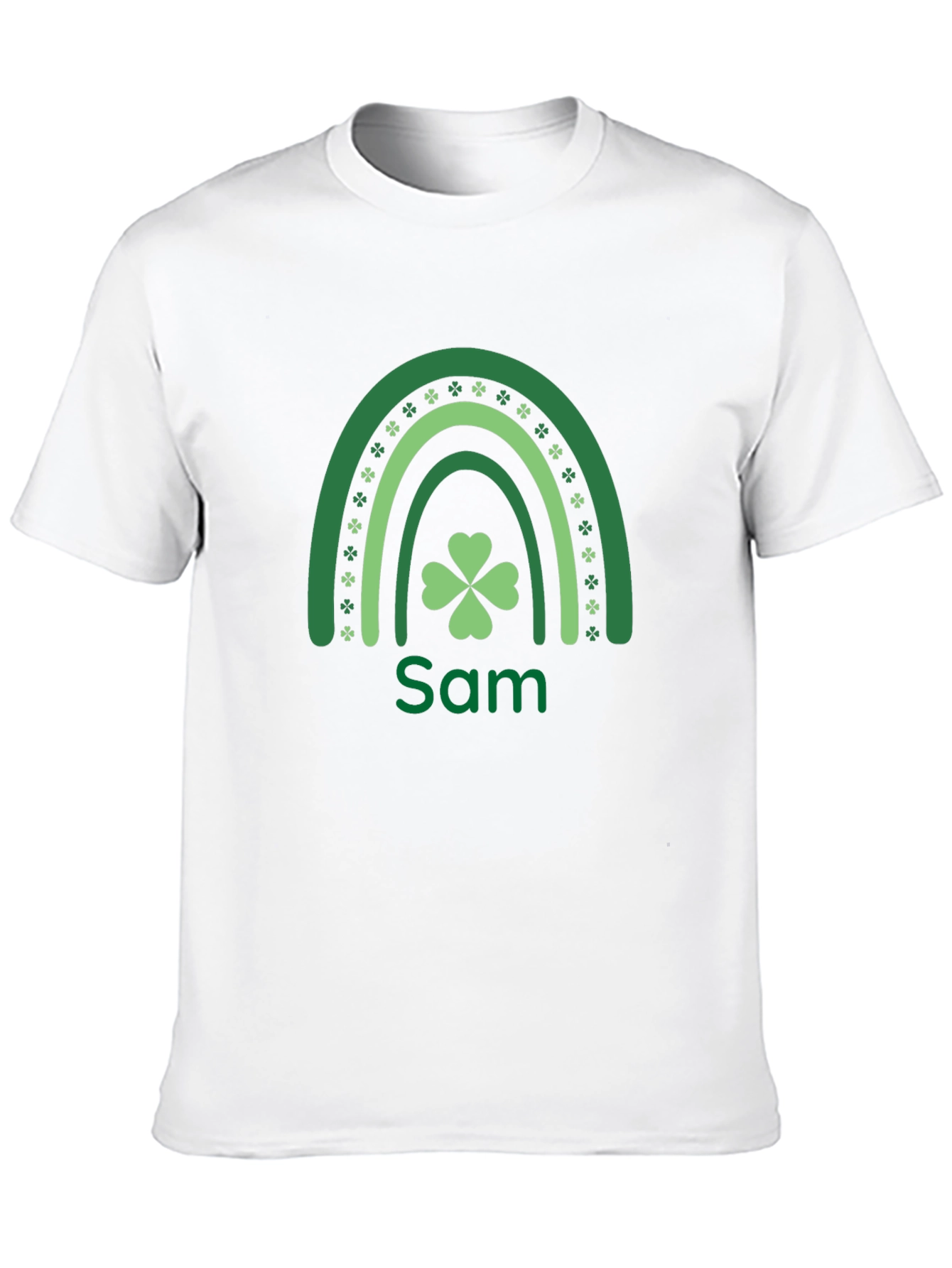 St. Patricks Day Personalized Rainbow Shamrock T-Shirt