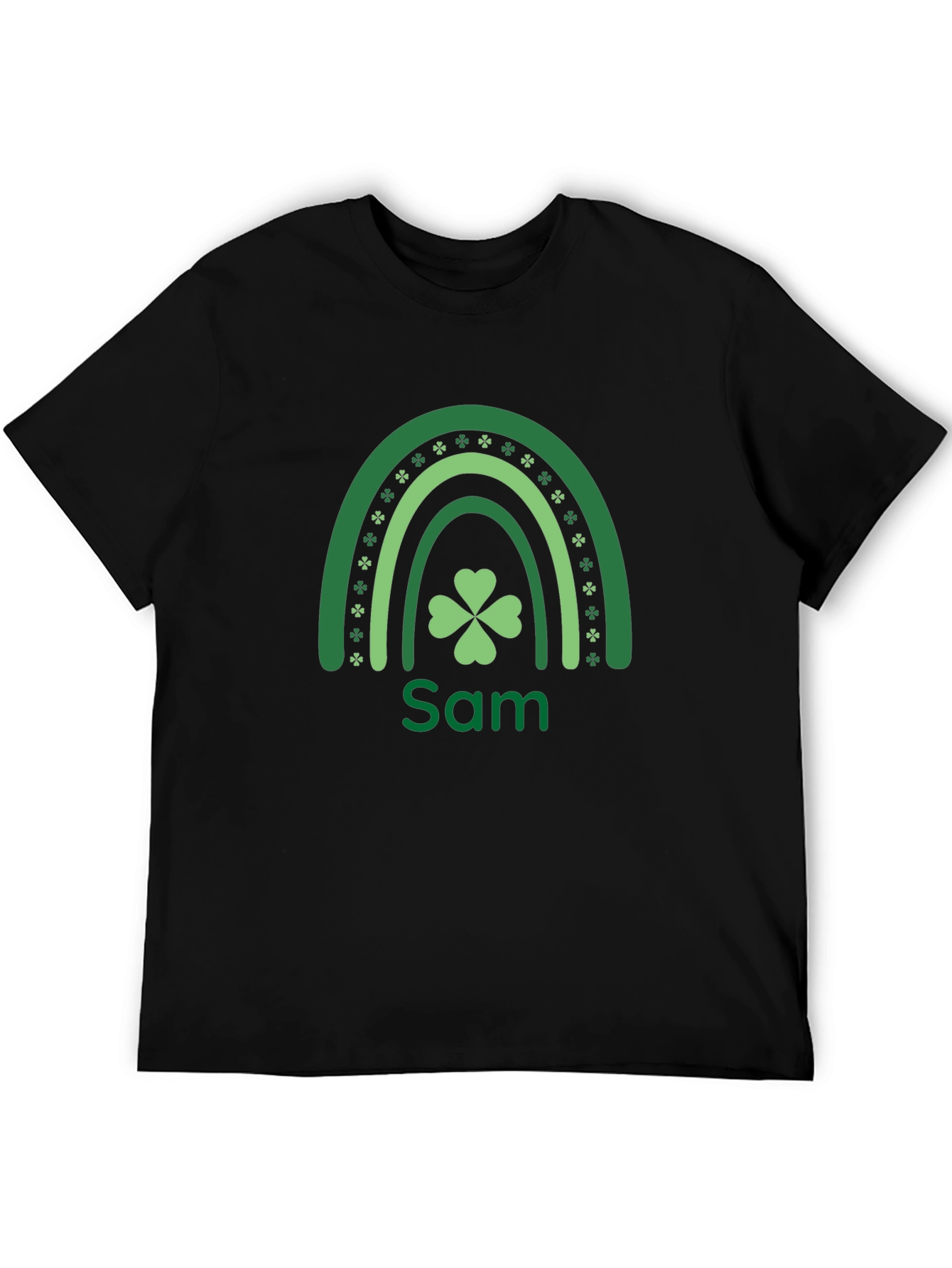 St. Patricks Day Personalized Rainbow Shamrock T-Shirt