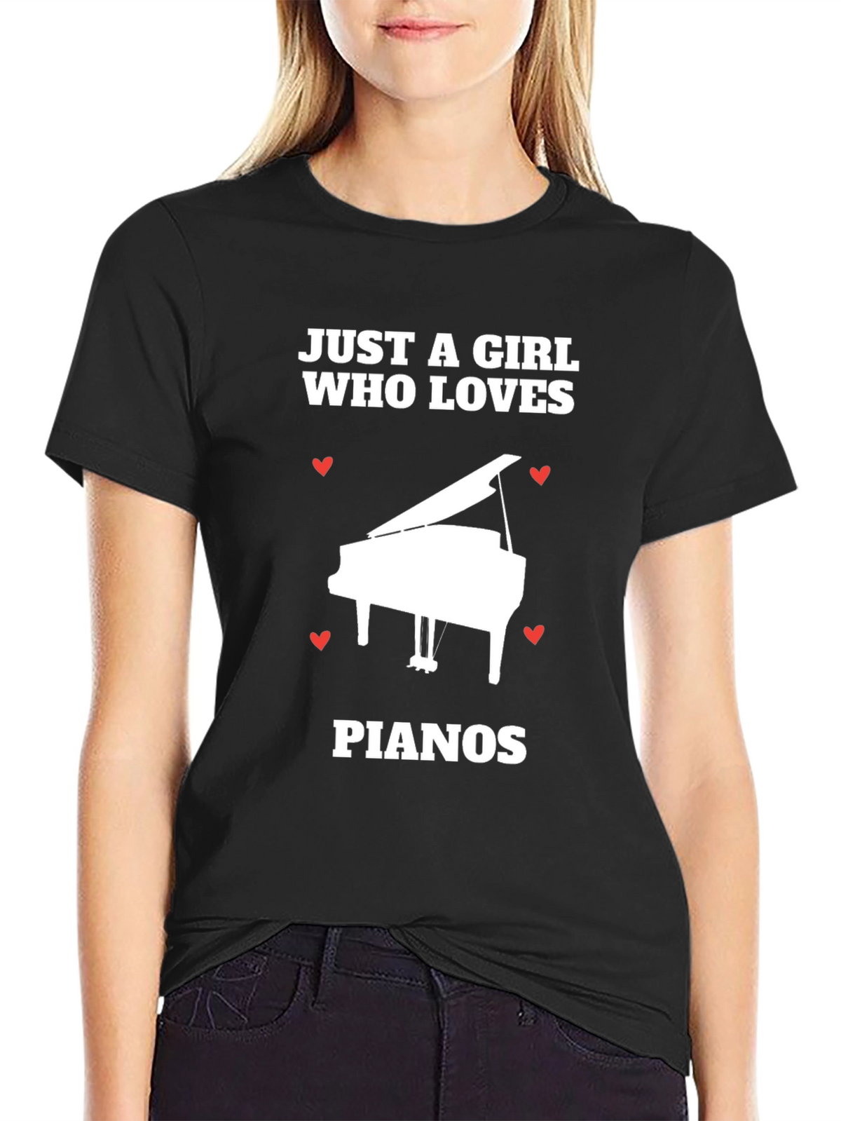 Just A Girl Who Loves Pianos T-Shirt