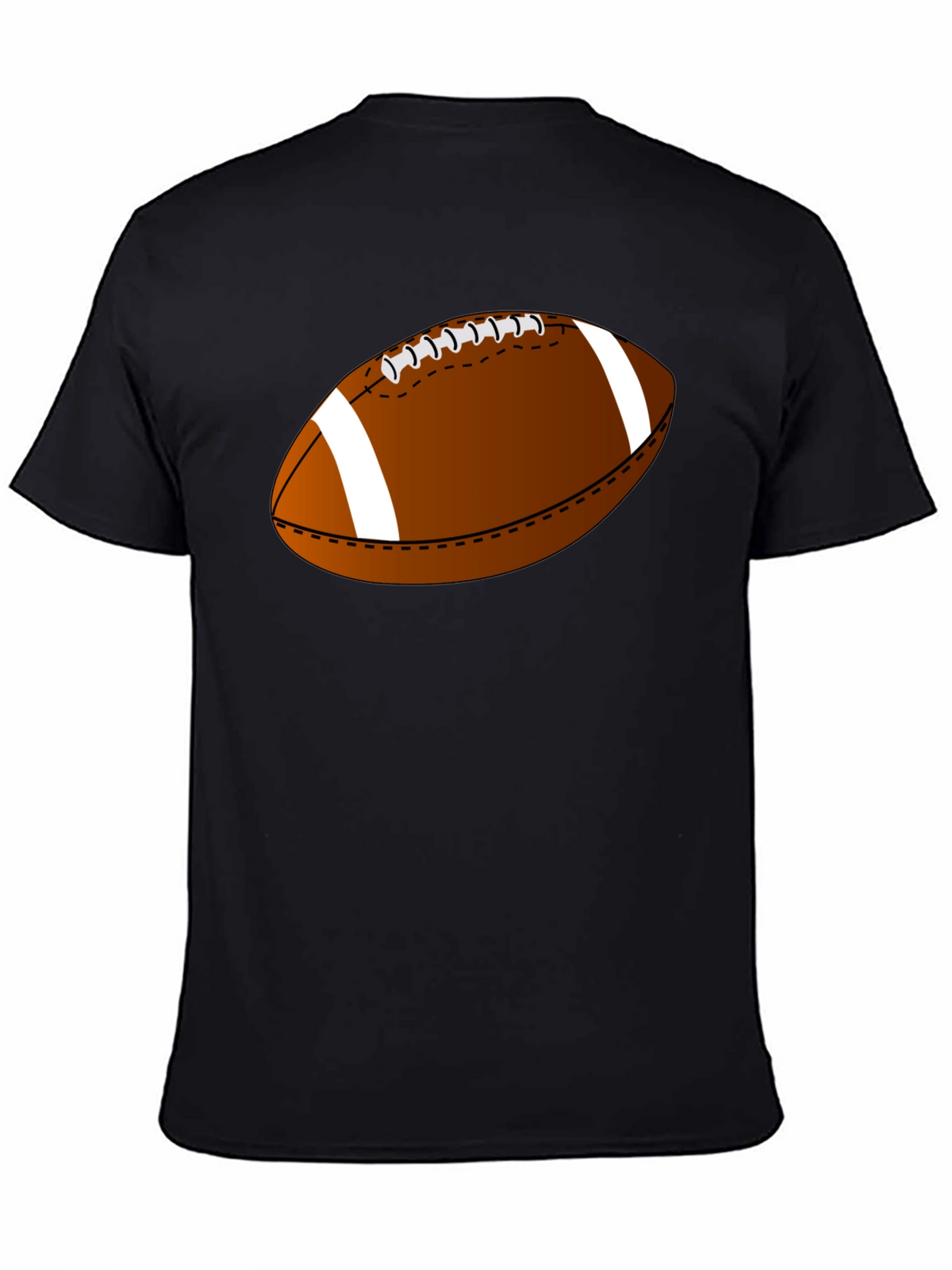 Football Graphic Tee - Casual Black T-Shirt