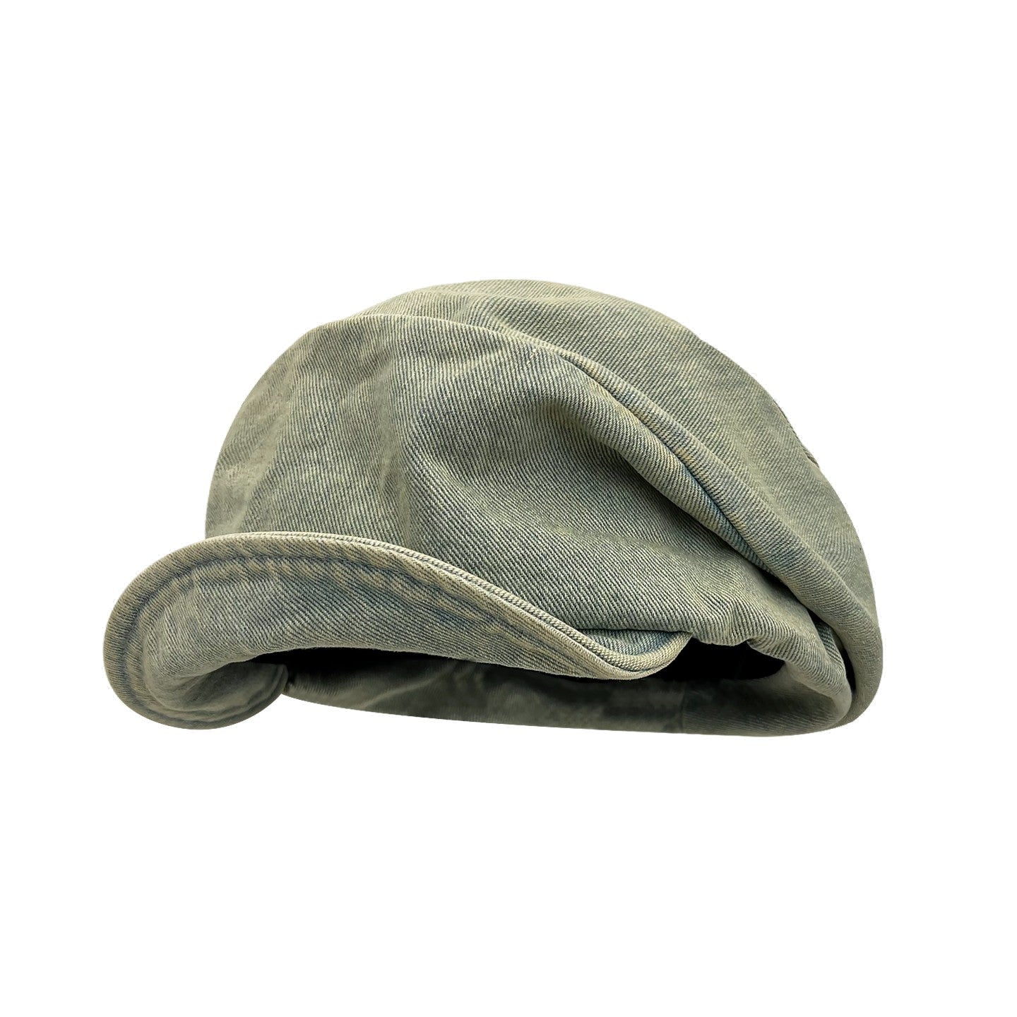 Unisex Washed Denim Newsboy Cap Octagonal Hat for Large Head Circumference