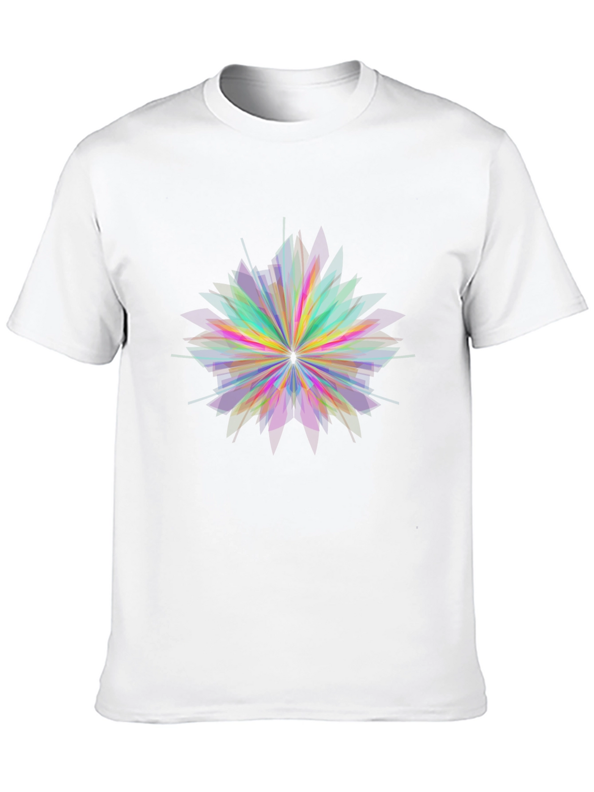 Geometric Flower Graphic Black T-Shirt