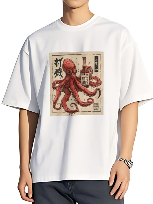 T-shirt Tokyo-tiger-osaka-sake-octopus-washed-t-shirt