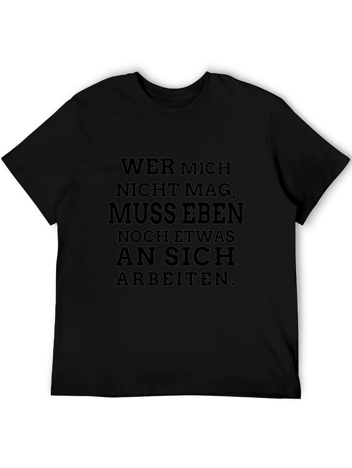 Wer Mich Nicht Mag Funny Black T-Shirt