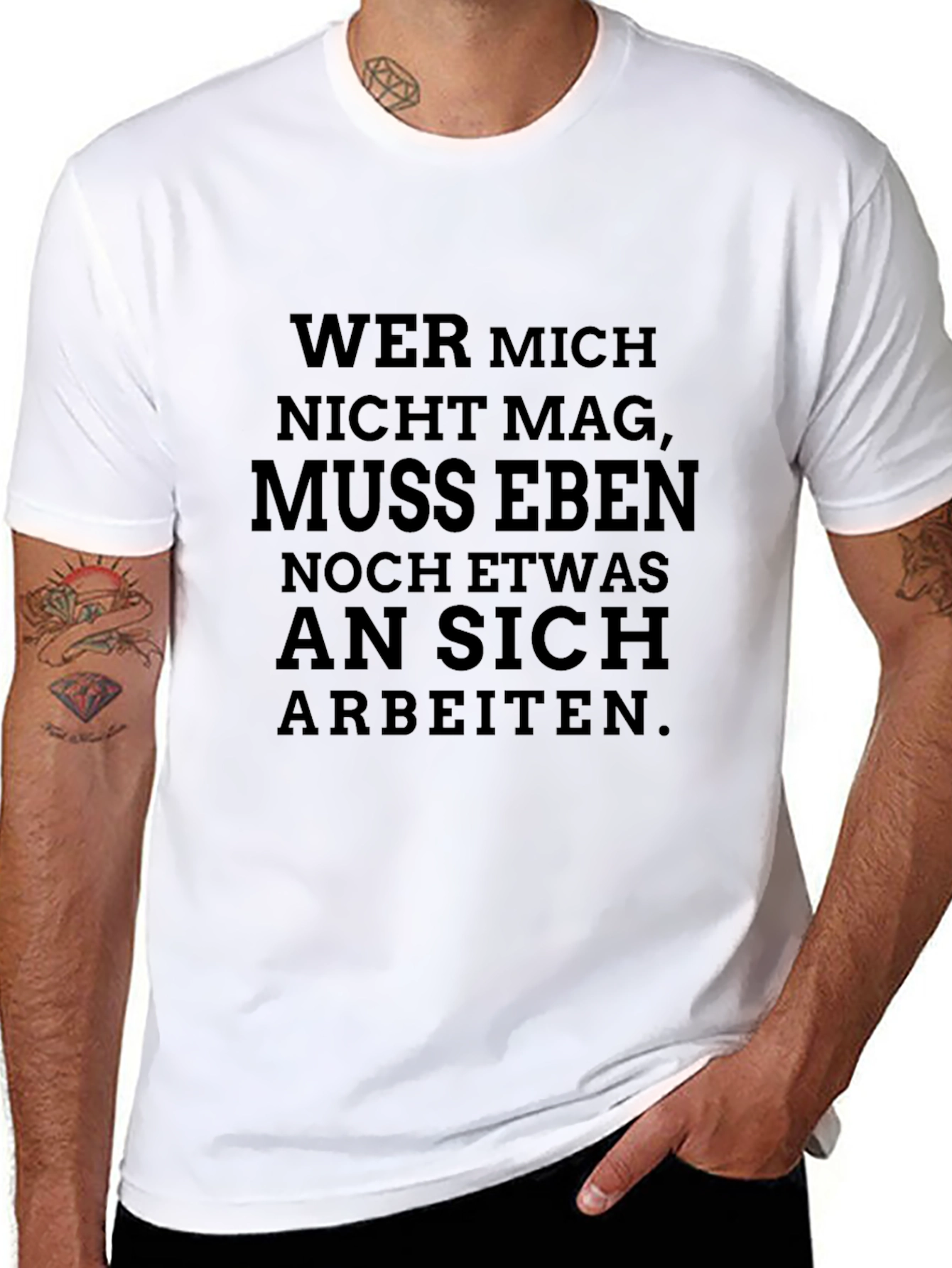 Wer Mich Nicht Mag Funny Black T-Shirt