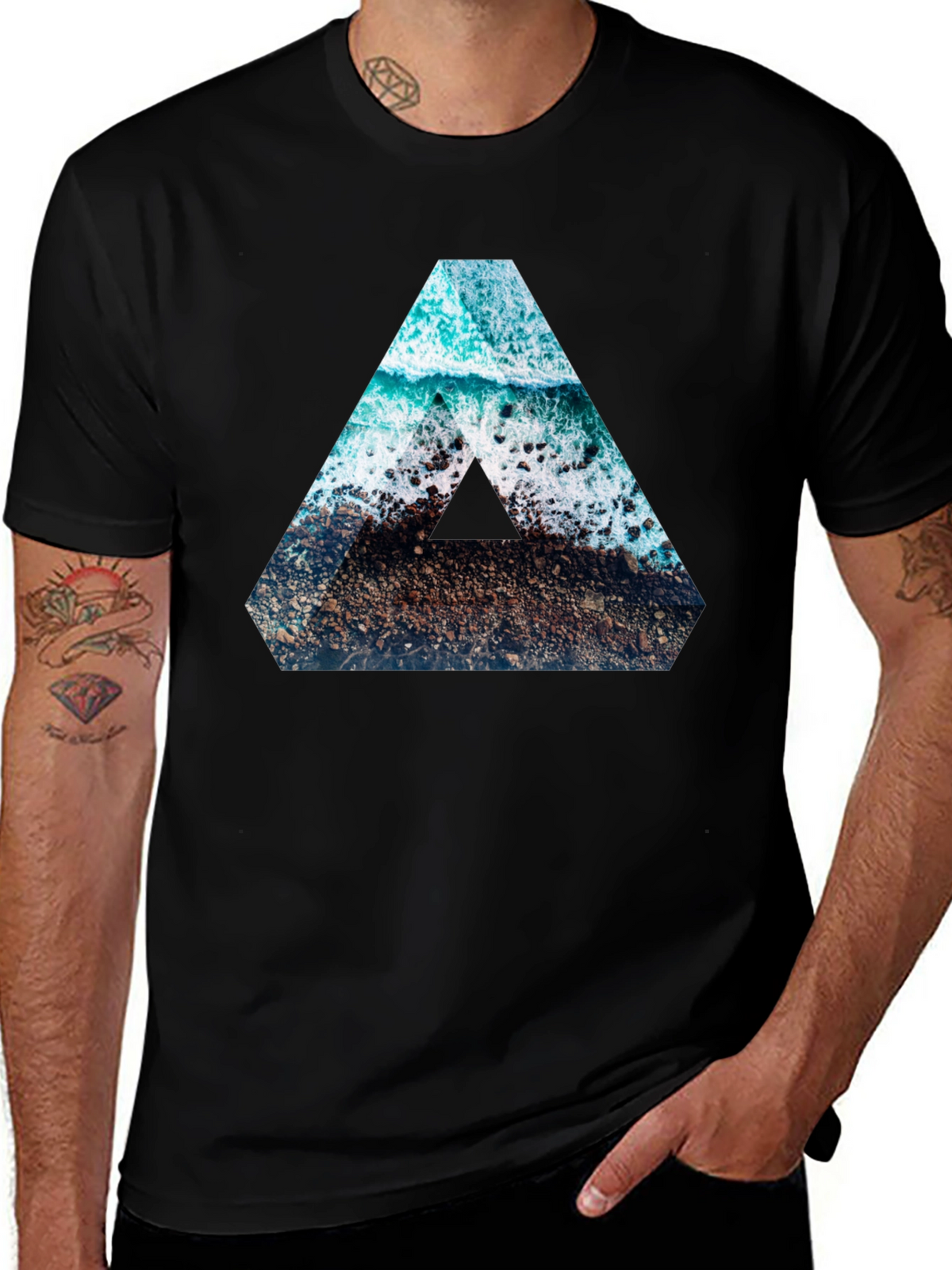 Ocean Wave Triangle Graphic Tee