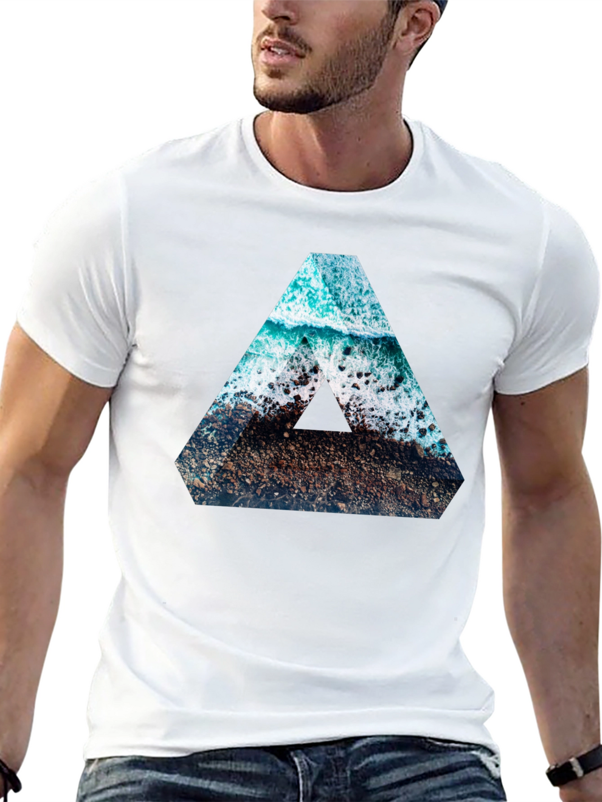 Ocean Wave Triangle Graphic Tee