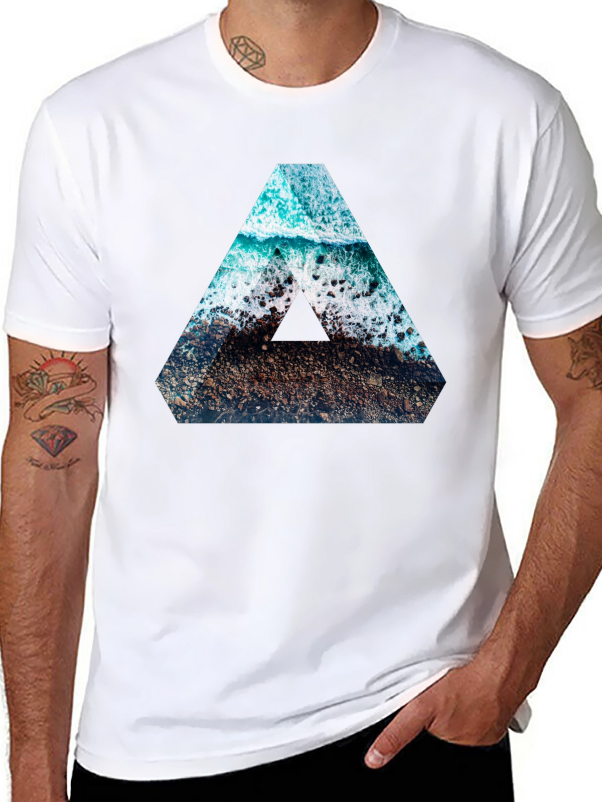 Ocean Wave Triangle Graphic Tee