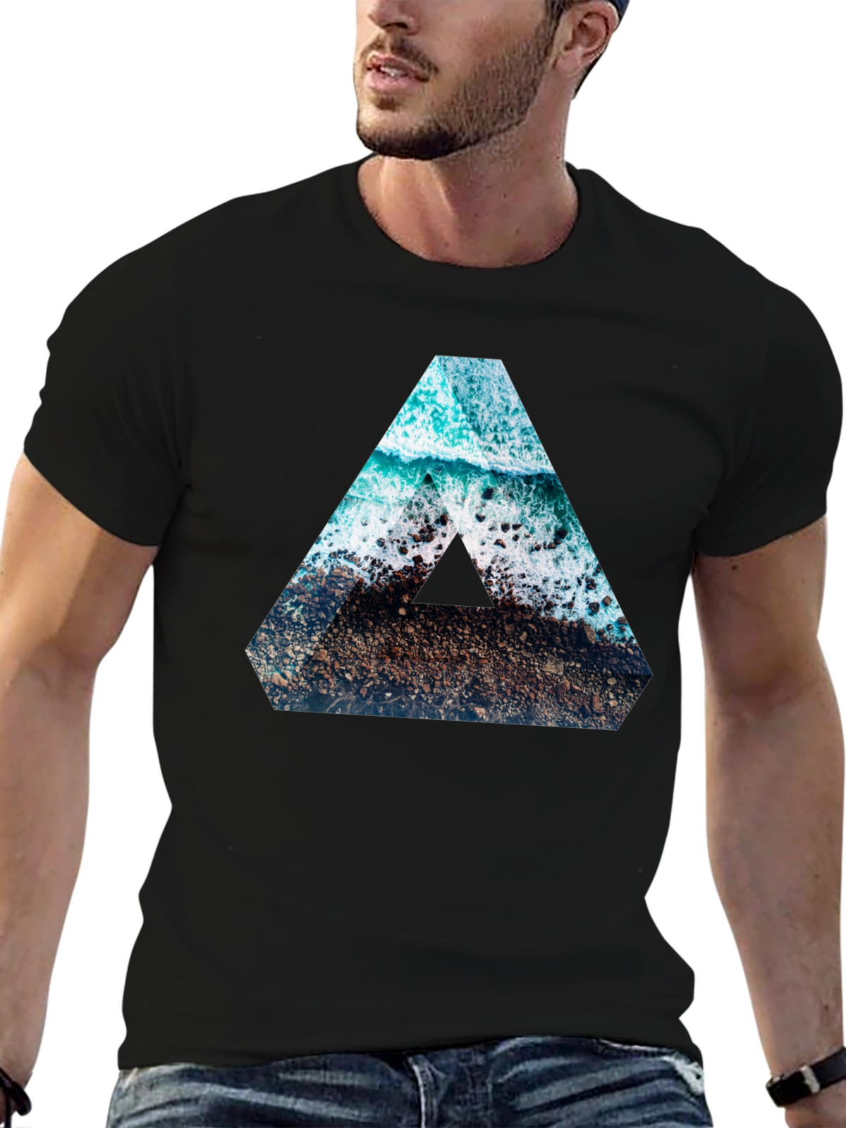 Ocean Wave Triangle Graphic Tee