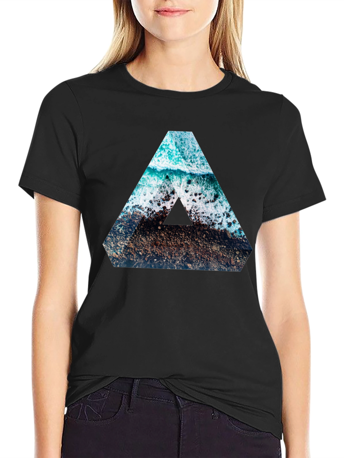 Ocean Wave Triangle Graphic Tee