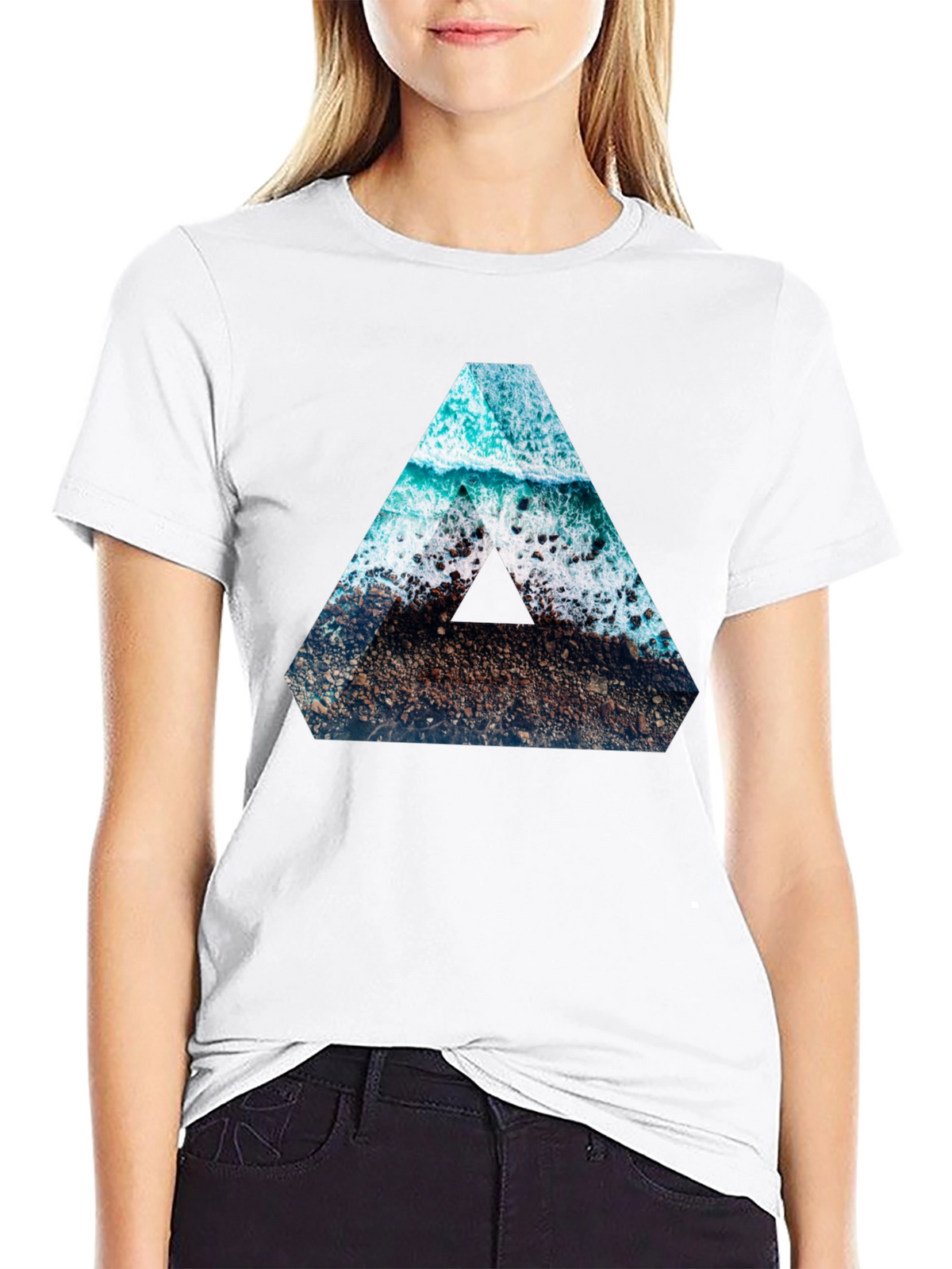 Ocean Wave Triangle Graphic Tee