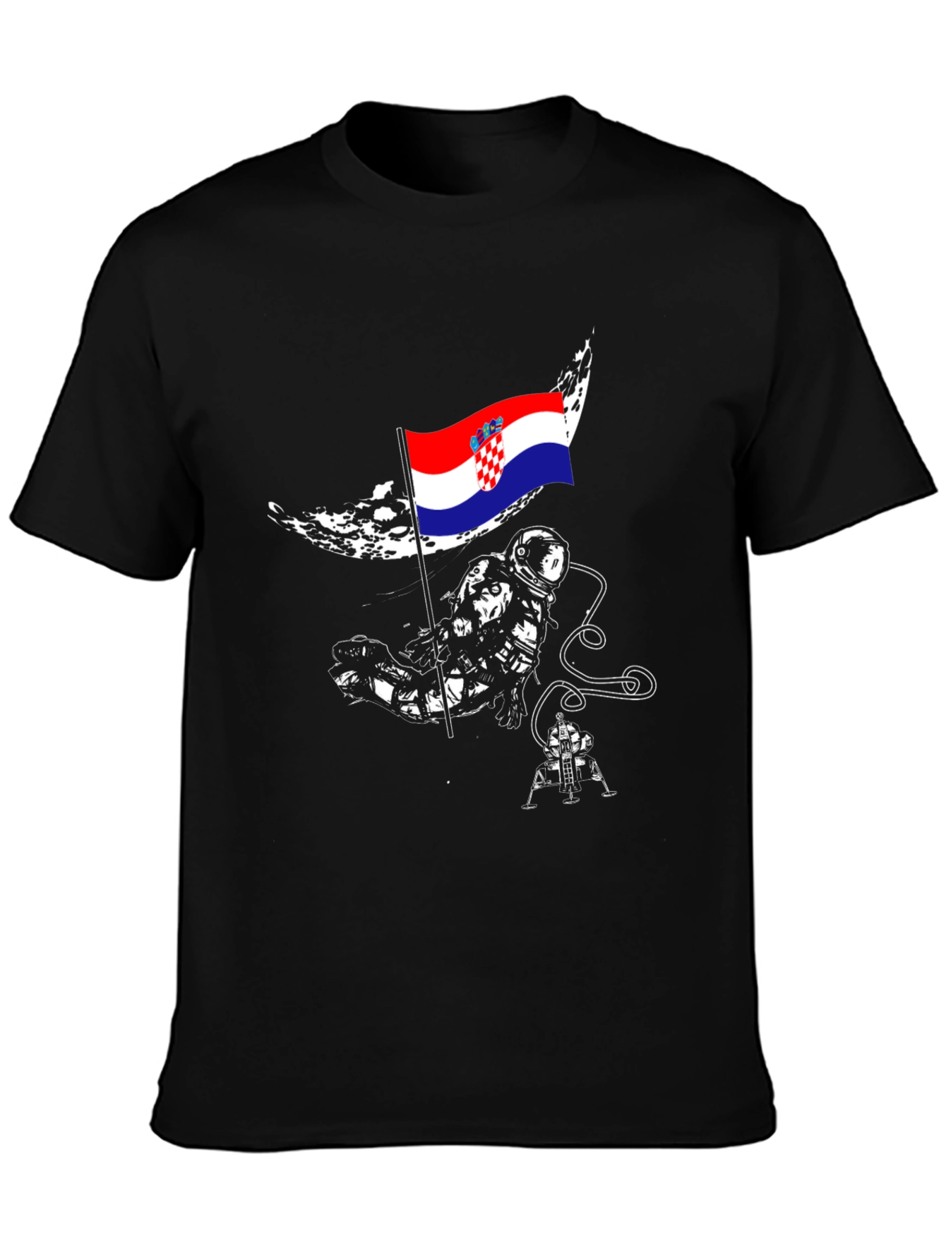 Croatian Astronaut T-Shirt - Space Flag Tee