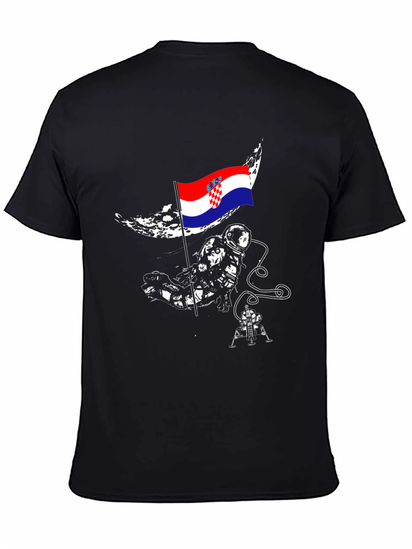 Croatian Astronaut T-Shirt - Space Flag Tee
