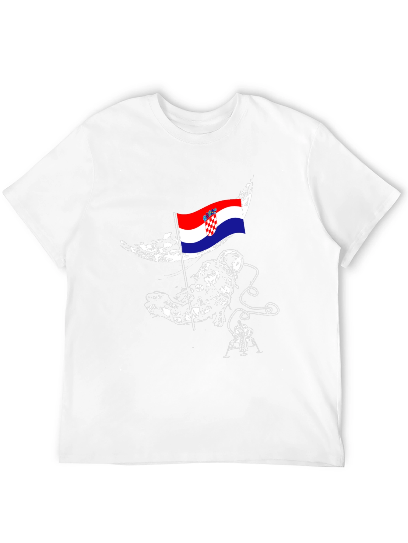 Croatian Astronaut T-Shirt - Space Flag Tee