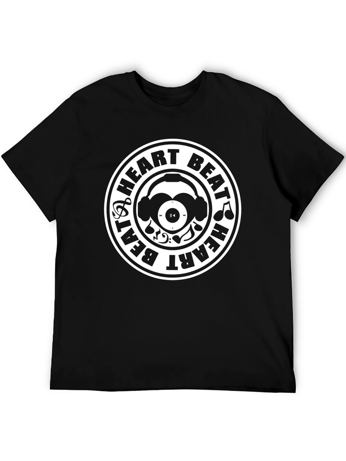 Heart Beat Music T-Shirt - Black